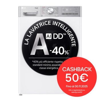 Foto frontale della lavatrice LG F4R9009TPWC